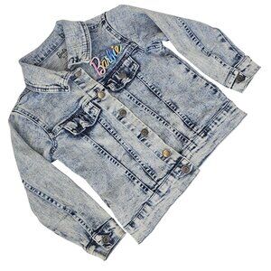 Barbie Y2K Retro Acid Washed Girls XS (4-5) Youth Cowgirl Western Country Jacket